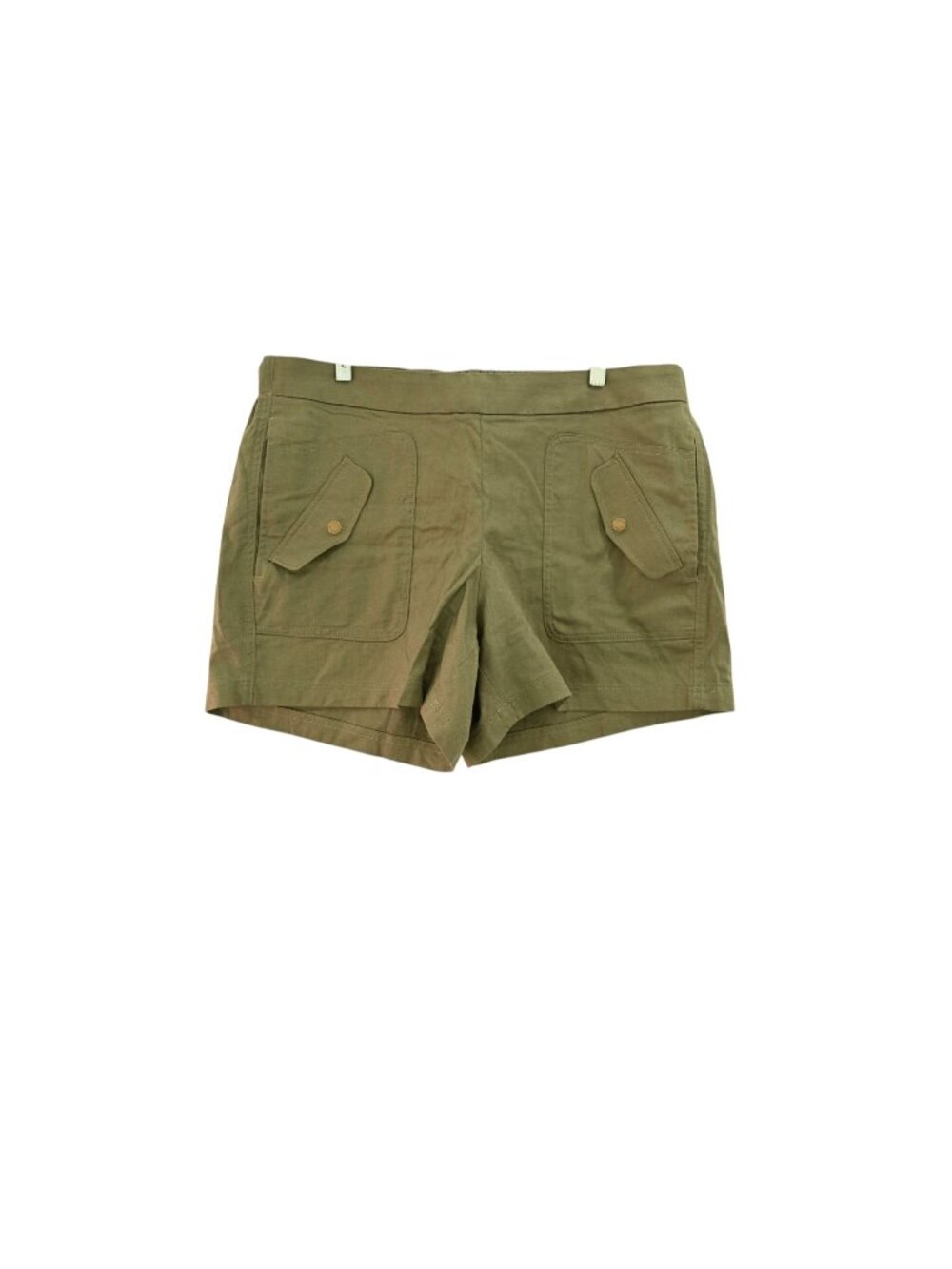 NWT Banana Republic Outlet Linen Blend Shorts Sz XL Green Utility Cargo Casual
